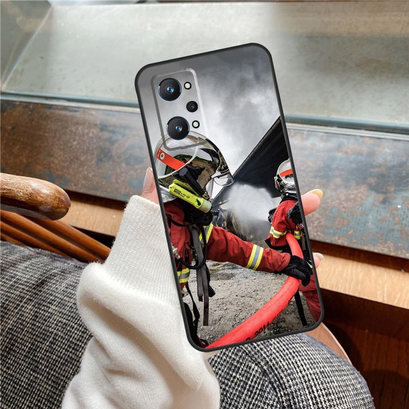 Fireman Firefighter Case For Realme 13 Pro Plus 11 12 14  C71 C75 C55 C51 C53 C25 C63 C61 C65 C67 GT6 GT7 15 Pro