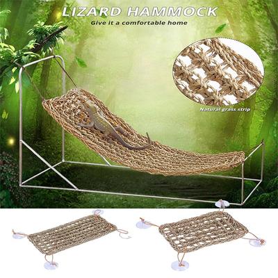 Reptile Lizard Hammock Hamster Reptile Grass Mat Pet Bed Lizard Hanging Hammock Swing Pet Reptile Toy Hanging Bed Sofas