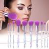 10 Crystal Makeup Brushes, Transparent Makeup Tools, Makeup Brush Set