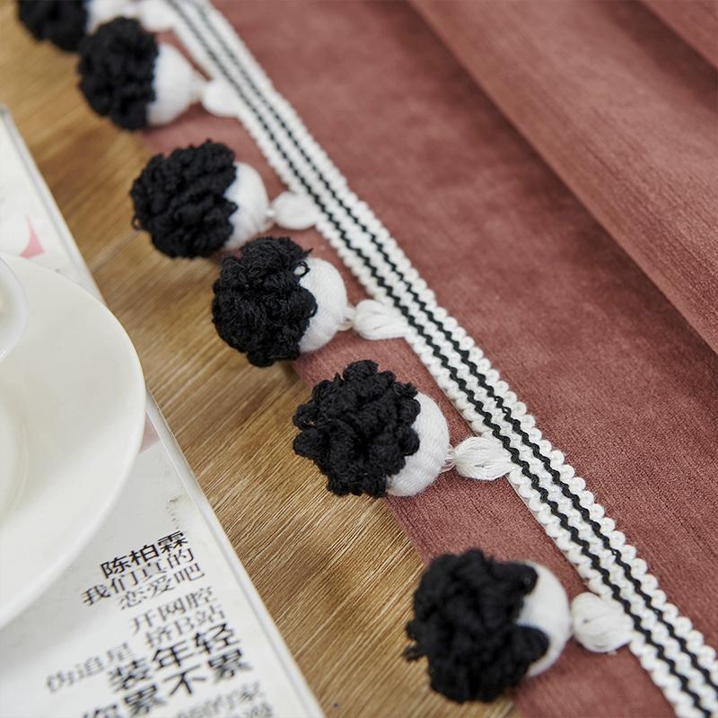 1/2/3M Tassel Fringe Lace Trim Ribbon Sofa Curtain Tablecloth Diy Decorative Pom Pom Ball Fringe Lace Edging Upholstery Crafts
