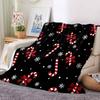 1Pc Christmas Candy Canes Blanket Soft And Comfortable Casual Warm Camping Travel Christmas Halloween Gift M91741