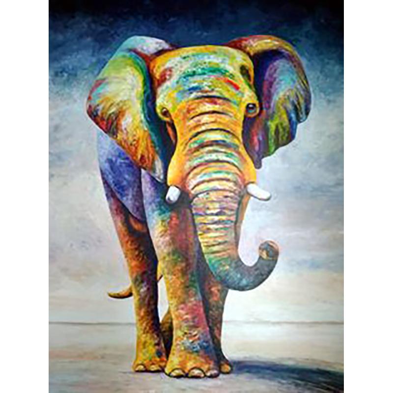 DIY Elephant 5D Diamond Painting Full Round Drill Diamond Embroidery Animals Mosaic Rhinestone Kits Wall Art Home Decor Gift