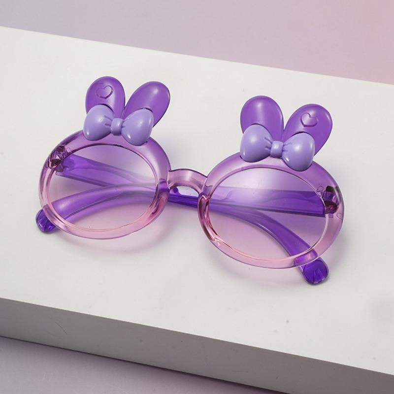 High Quality New Children's Rabbit Sunglasses One Piece Children's Sunshade Spectacles Cute Bow Baby Sun Spectacles