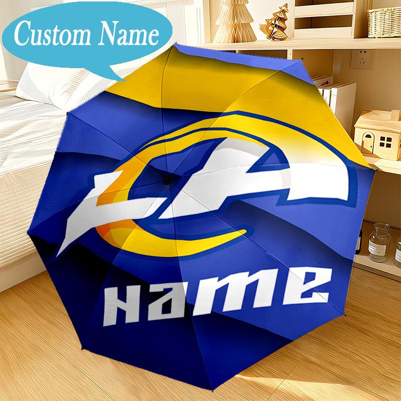 Custom Name Umbrella Los Angeles Team Spirit Umbrella 8-Frame for Travel, Camping, Casual Lightweight Portable, Essential for Family Gifts