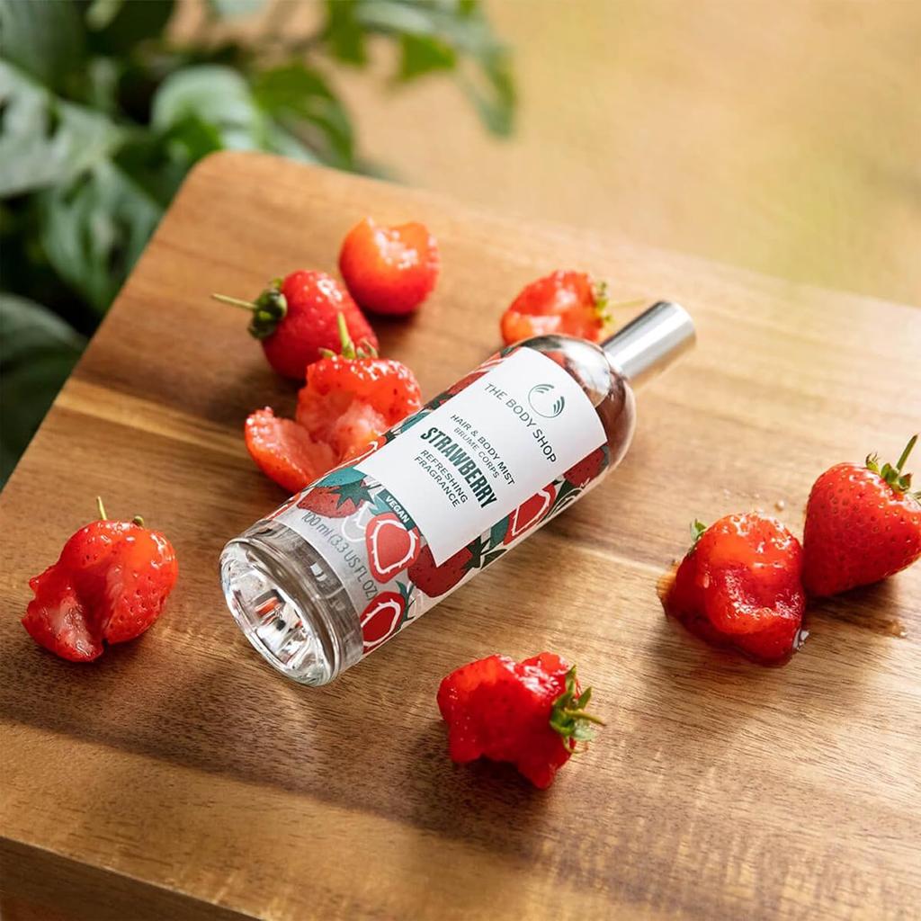 The Body Shop Strawberry Body Mist 100 ml Long Lasting Fruity Scent Refreshing Body Spray