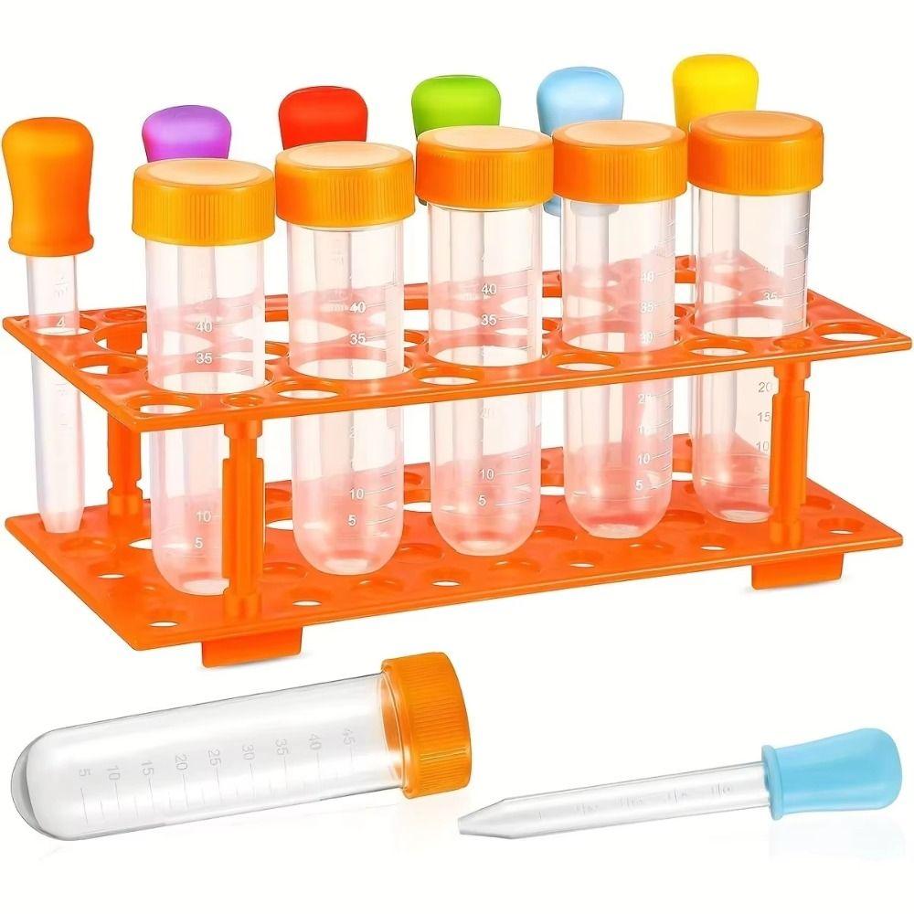 Learning Plastic Droppers Centrifuge Tube Holder Science Test Tubes Kids Test Tubes  Student Use