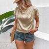 2025 Cross-Border Europe & America Women's Summer Short Sleeve Round Neck Casual Top