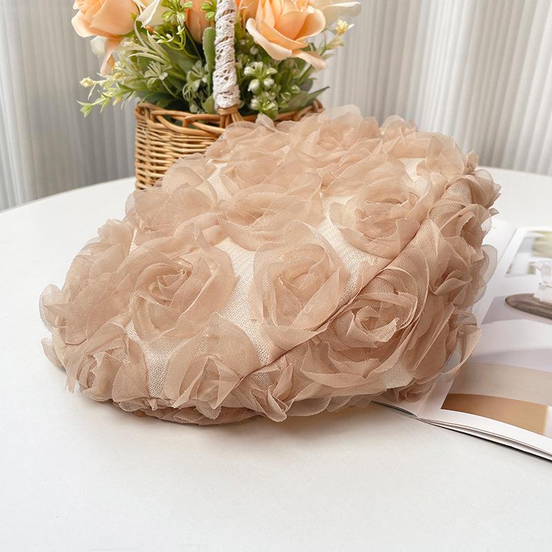 Korean Rose-Inspired Vintage Women's Beret
