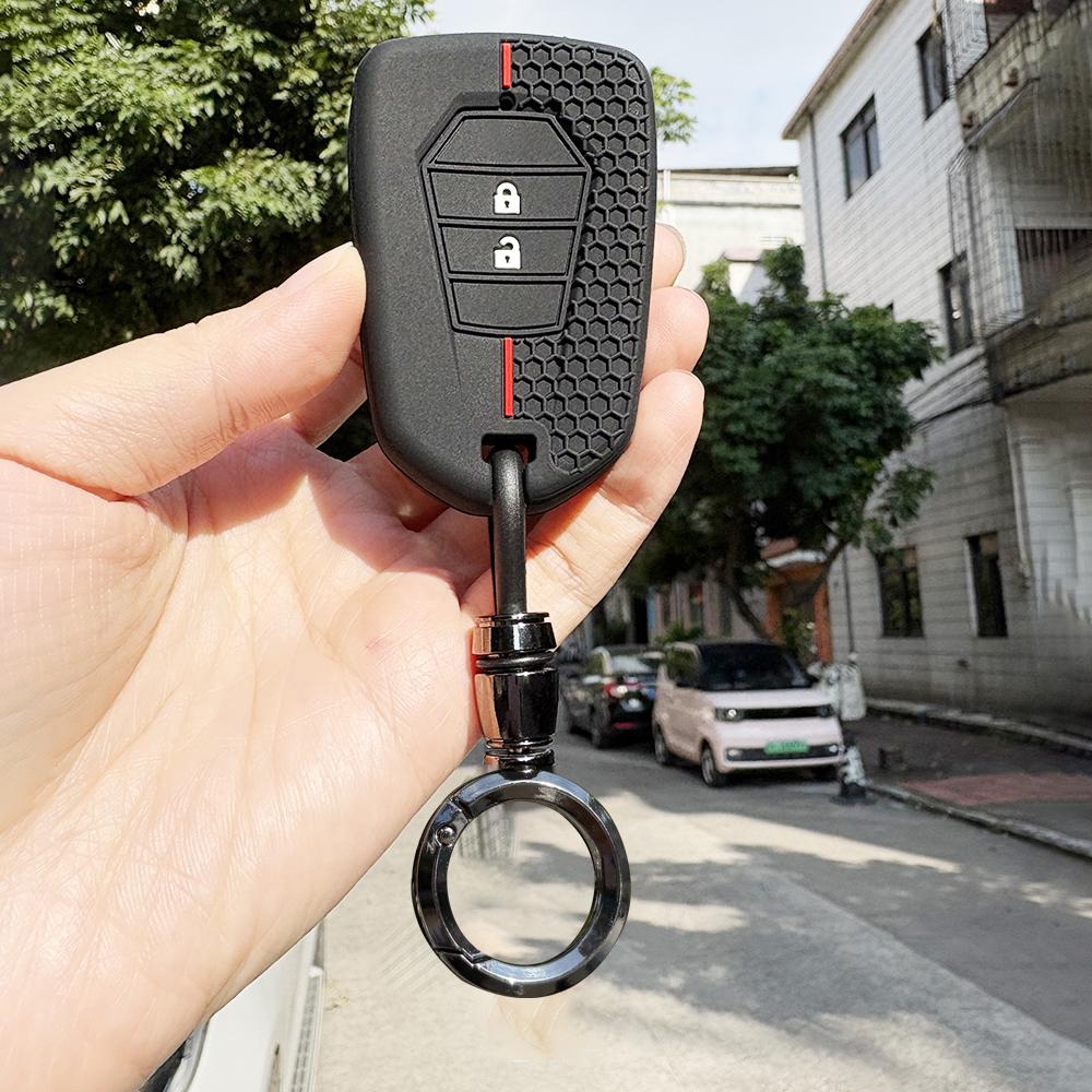 Soft Key Case For Isuzu D-Max Dmax Mu-X Rimac Reomax Pickup Truck Key Holder Keychain Accessories Car Key Caps