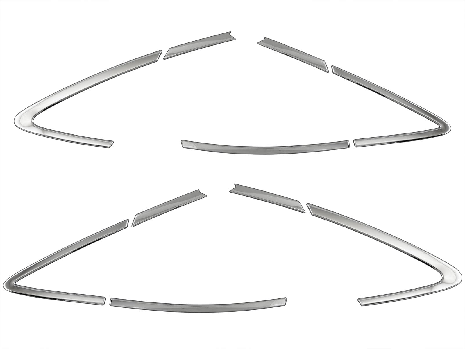 BRIGHTZ Finish Stainless Steel Side Window Moulds for Prius and 65 Ultra-Mirror (10-Piece Set) 60, 61, (ZVW60, ZVW65, MXWH60, MXWH61, MXWH65, ZVW,