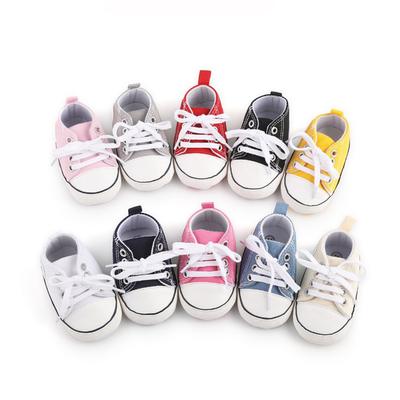 Bedruckte Leinwand Baby Sportschuhe Für Neugeborene Jungen Mädchen Erste Laufschuhe Kleinkind Weiche Sohle Babyschuhe