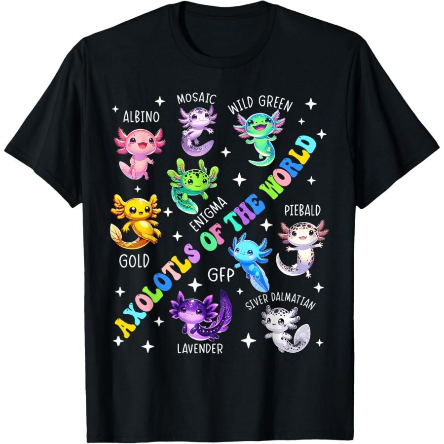 

Кавайні аксолотлі світу Милий аксолотль Аніме Тварина Любитель Тварин Футболка XXXXXL чорний