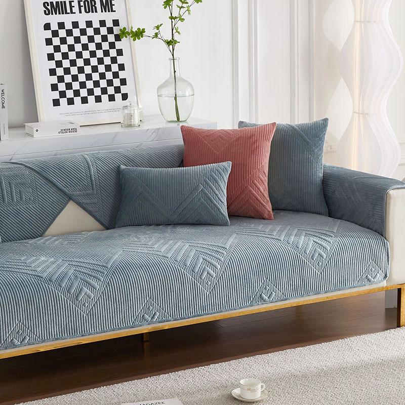 

Winter Thick Sofa Cushion Plush Sofa Cover Universal Sofa Towel Cover Autumn And Winter Simple Modern Seat Cushion 90*70cm