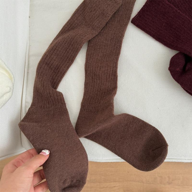 

Однотонні шкарпетки з флісу на осінь та зиму, універсальні шкарпетки до ікри, жіночі шкарпетки подвійної в язки 1 pair