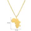 Collares Colgantes Mapa de África de Acero Inoxidable Joyería de Diferentes Países para Mujeres Hombres Accesorios Africanos