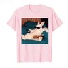Lazy Bunny Meme Rabbit Tshirt Women Harajuku Hiphop Streetwear Cartoon Print T Shirts Tops Harajuku Funny Summer Tops