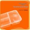 WEISHENG 700ml 3-Compartment Microwavable Food Containers
