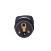 Plug 2P+Z 16a IP44 black rubber