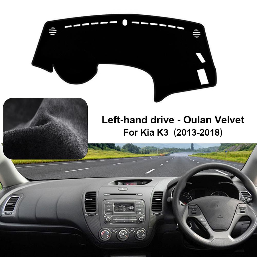 Interior Dashboard Cover Pad for 2013-2018 Kia K3 Sunshade Protector Anti-UV Dash Mat Non-slip Car Interior Moulding