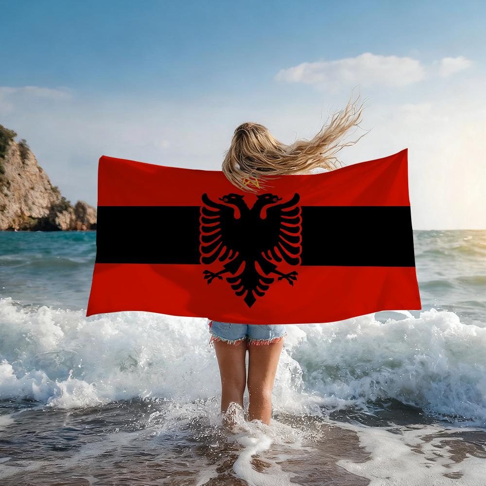 Albania Nation Towel Shower Sauna Travel Spa Quick Dry Gym Accessories Soft Large Beach Towels