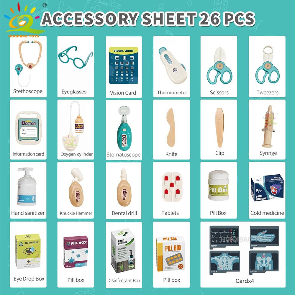 Medical Table Equipment Set Children's Toy  Includes Simulated Exquisite Props  Simulated Doctor Game Parent-Child Interaction