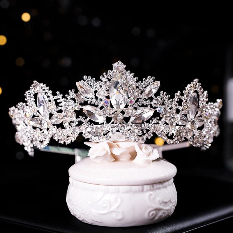 Women Girls Princess Elegant Crown with Combs Headbands Bridal Wedding Tiara Birthday Party for Women Girl Jewelry Gift