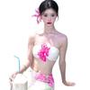 2025 Women's Strapless High Waist Beach Dress & Bikini Set - Sanya