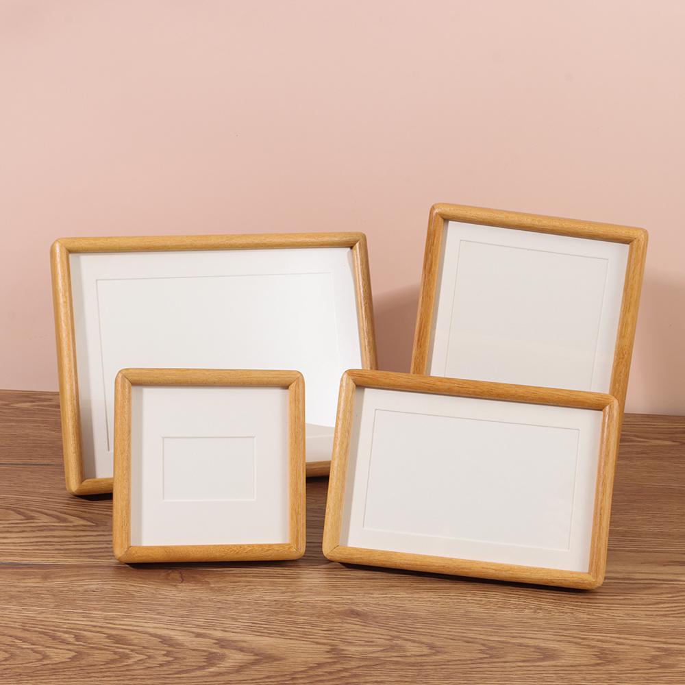 Enkel tapphålsförband Fotoram Äkta trä Bildram Ny Display Fotoram