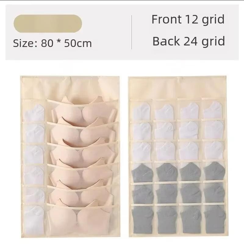1PC Underwear Storage Bag Household Wall Hanging Sock Storage Bag Wardrobe Double-Sided Storage Bag