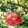 Hanging Hummingbird Feeder Garden Bird Feeder with 5 Feeding Ports Removable Lid Hummingbird Feeder for Patio Backyard