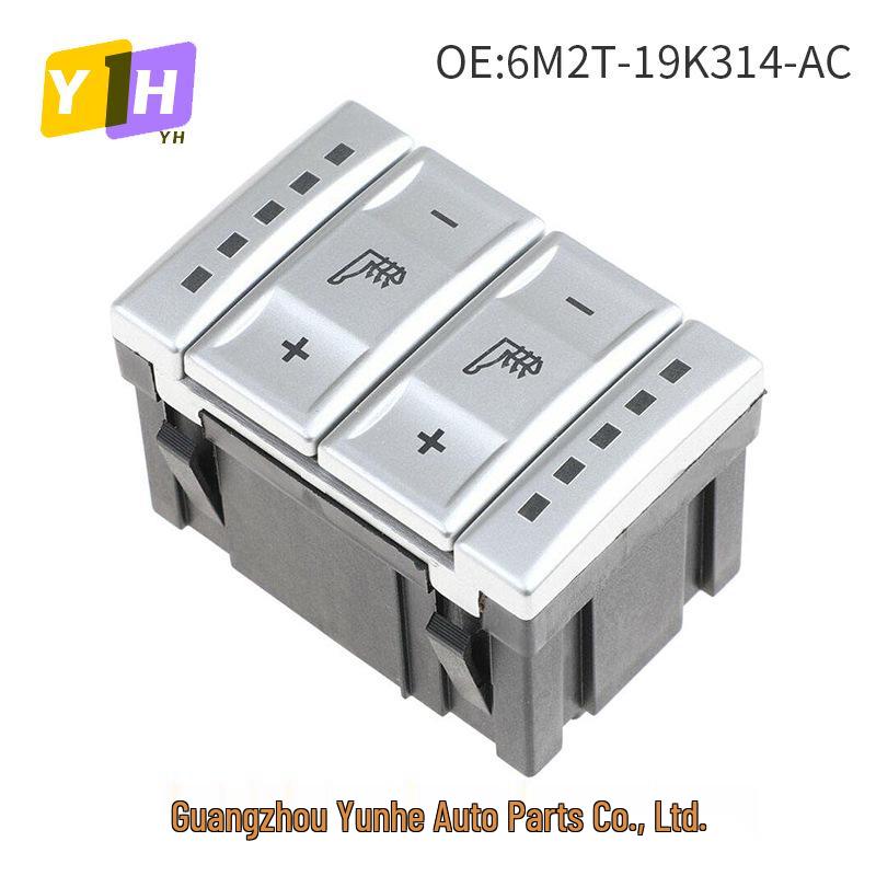 

6M2T-19K314-AC compatible Ford seat heating button switch control M2T19K314AC in black/white. срібний/білий