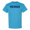 Michigan Wolverines Basic Block T Shirt - Heather Sapphire