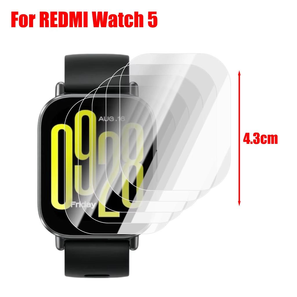5-20PCS Flexible TPU Screen Protectors for Xiaomi Redmi Watch 5 HD Clear Anti-scratch Soft Hydrogel Film for Mi Redmi Watch 5