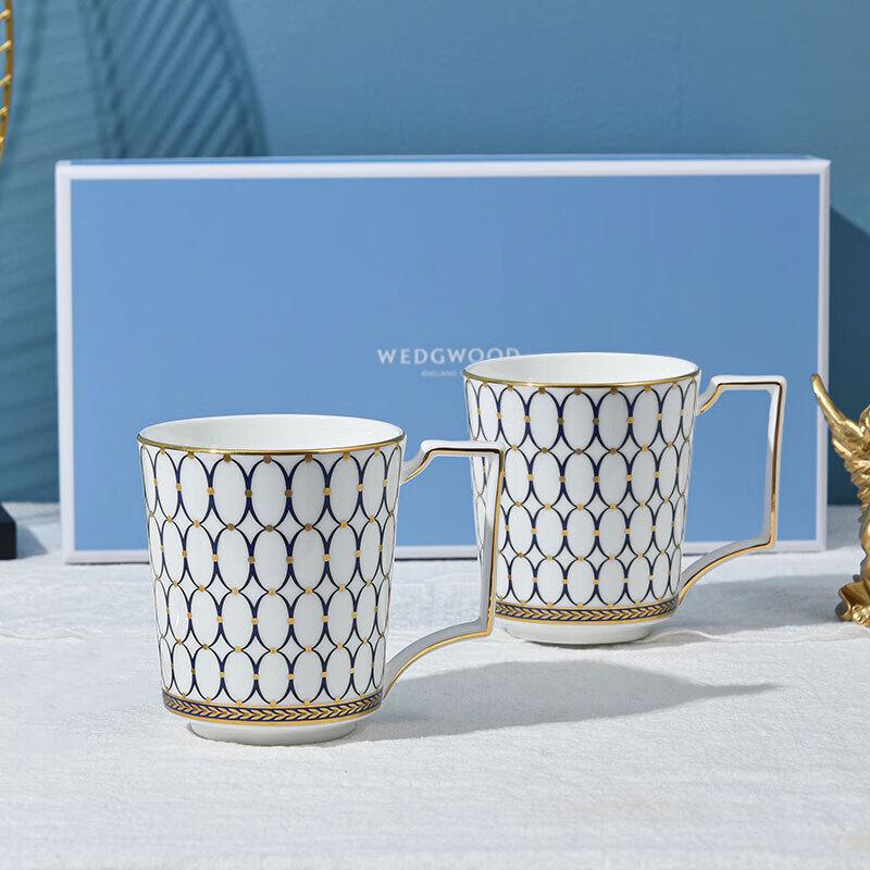 Wedgwood Golden Age Midnight Blue Mug Pair Gift Set