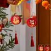 Horse Year Chinese Hanging Lanterns Glowing Handmade 2026 New Year Lanterns with Tassel Cloth Luminous Small Lanterns