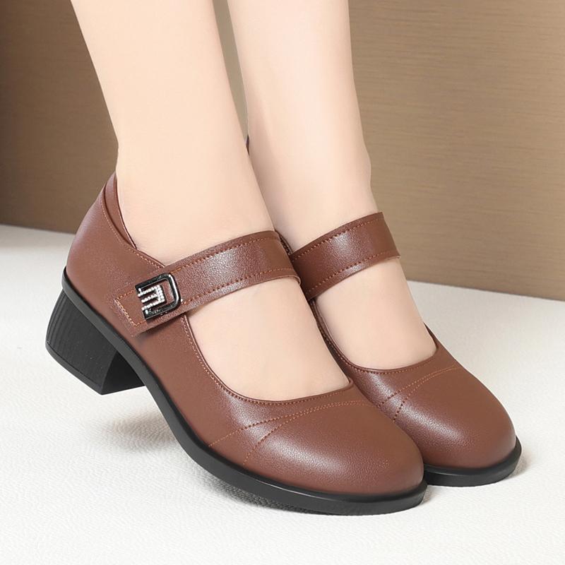 Fashion AIYUQI Mom Shoes Genuine Leather 2025 New Autumn Middle-aged Non-slip Large Size Women's Shoes Commuter Women's Shoes