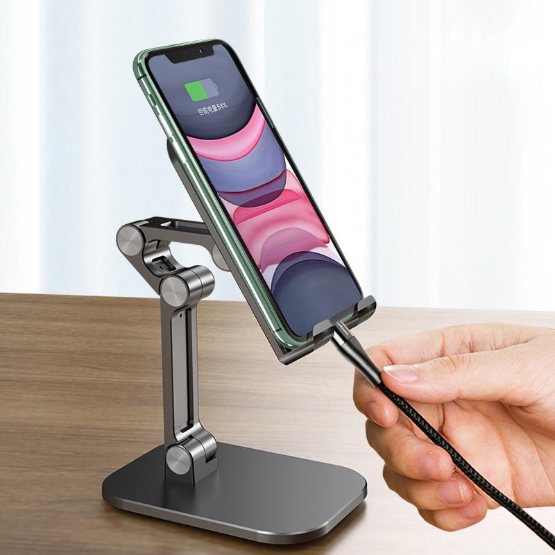 Foldable Mobile Phone Holder Three Sections Desktop Tablet Holder For IPhone IPad Samsung Xiaomi Universal Table Cellphone Stand