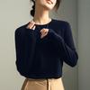 Black Crew Neck Bottoming Shirt Women's Summer and Autumn New Inner with Early Autumn Modal Cotton Slim Top