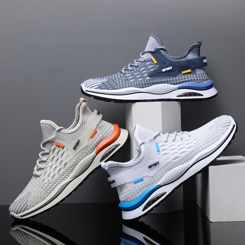 Fashion Spring and Autumn New Mesh Breathable Men's Shoes Soft soled Anti slip Running Sports and Leisure Shoes