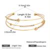 Delicate White Crystal Bracelets Sparkle Teardrop-shaped Zircon Bracelets Adjustable Stainless Steel Wedding Jewelry Accessories