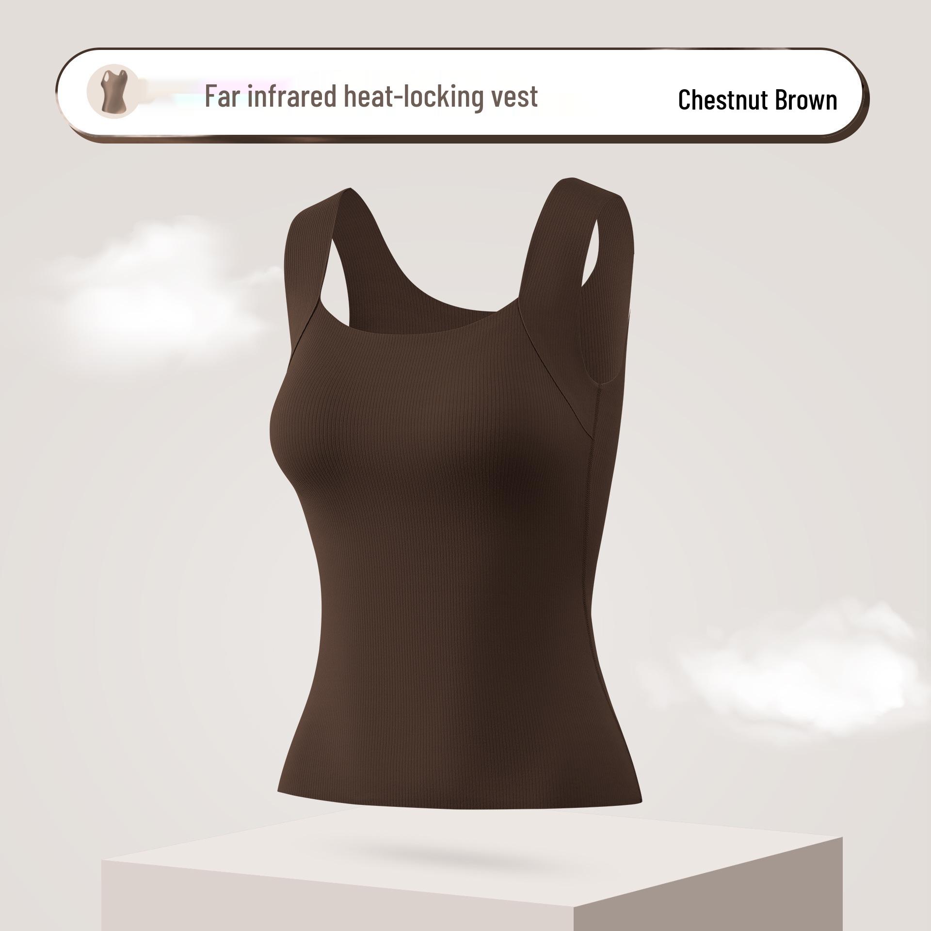 

Бесшовный инфракрасный согревающий жилет с нагрудными вкладышами для женщин - Идеально подходит для осени и зимы L for 100-115 lbs