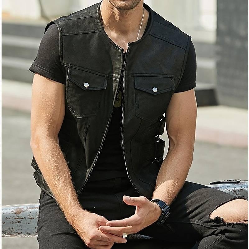 Spring And Autumn New Korean Fashion Trend New Single Breasted Jacket Vest For Men