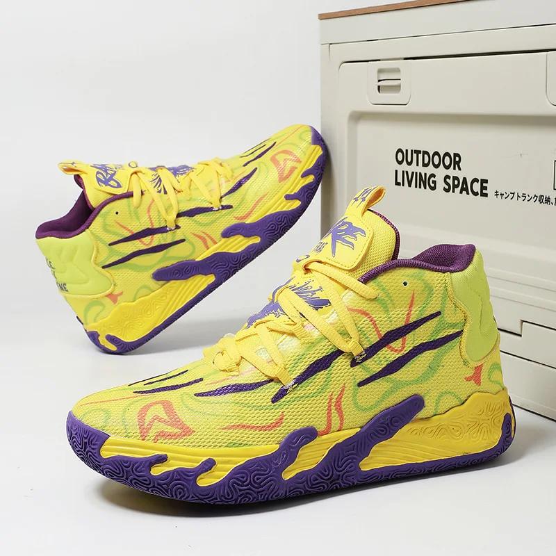 

High Quality Men Basketball Shoes Colorful Durable Height Increasing Outdoor Sneakers High Cut Thick Soled Tennis Training Shoes 36