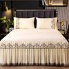45cm Skirt Style Bedspread Ruffle Lace Exquisite Embroidery Bed Skirt  Anti Slip Princess Bed Cover 1.5/1.8/2 M Bed Dust Cover