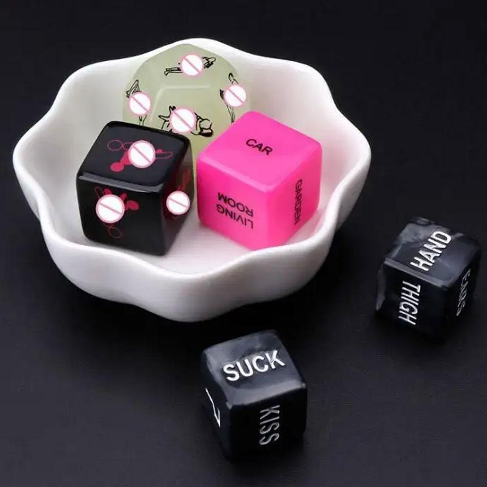 Sexy Dice Set Fun Adult Love Posture Couple Game Sex Noctilucent Erotic Lovers Position Foreplay Romantic Party Toy 1 Set
