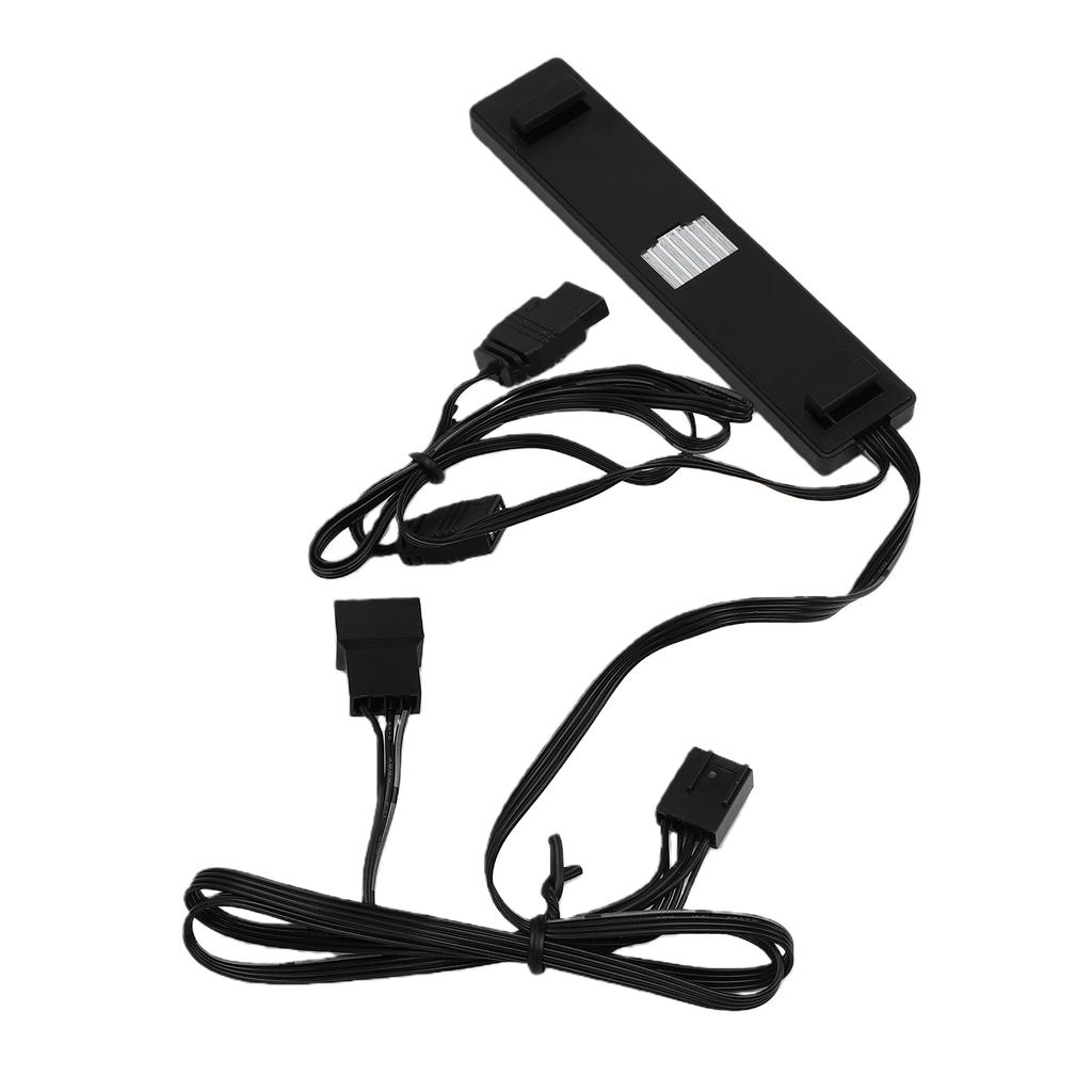 ARGB Splitter Extension Cable 3 Pin Addressable RGB Cable for Extending Computer PC Fans LED Lights Black