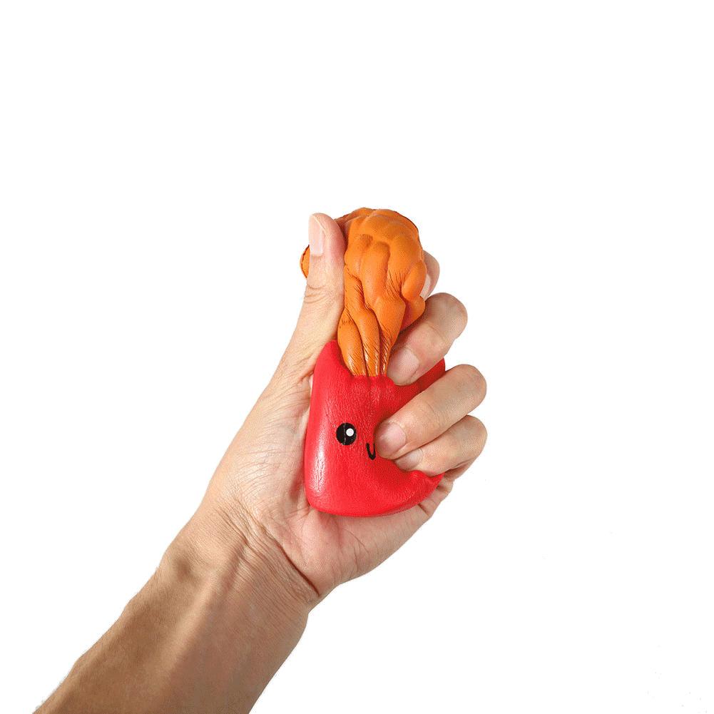 PU Simulation Hamburger Fries Squishy Slow Rising Charms Kid Hand Decorative Gift Fun Stress Relief