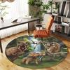 1pc dinosaur jungle Round Chair mat Area Rug - Non-Slip, Floor Mat for Office, Bedroom, and Indoor Decor c1125329
