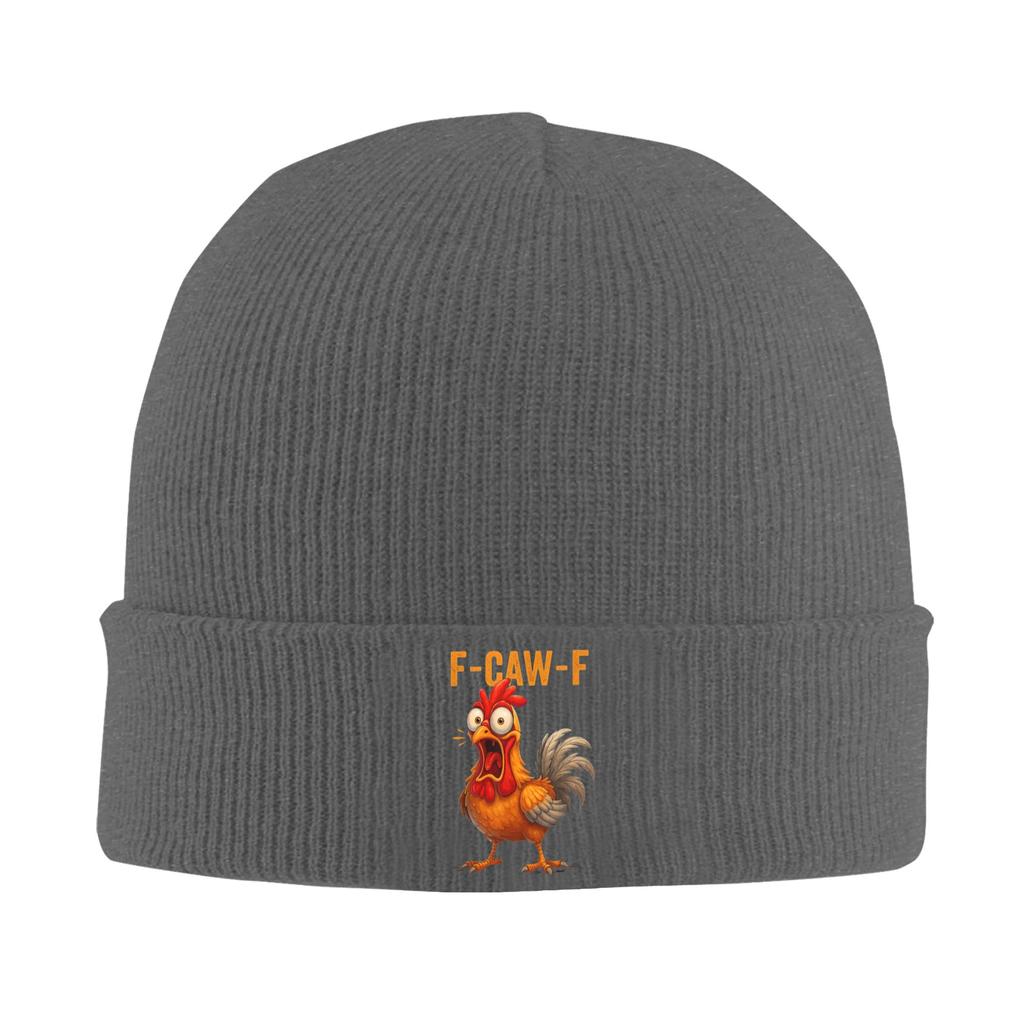 Zitat Hahn Meme FCawF Lustiges Hühner Humor Mützen Beanie Mützen Herbst Muster Skullies Beanies Lässig Herren Warm Weich Kappe