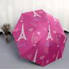 1pc Paris Love Pattern Automatic Open/Close Umbrella, Compact Travel Umbrella, 8-Rib Sturdy Frame - Ideal Gift for Friends yy251118080